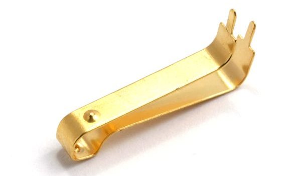 Gold-plated contact spring - Gutekunst Formfedern
